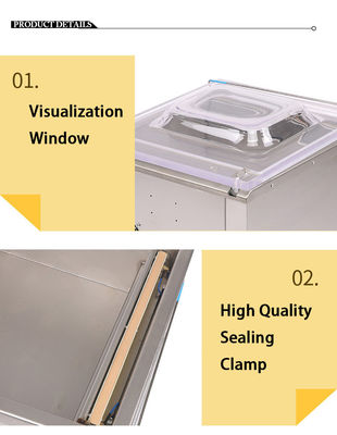 DZ-350 Desktop Double Chamber Vacuum Packer για αυτοσυσκευαστικές σακούλες και συσκευασίες durian