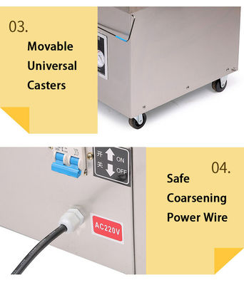 DZ-350 Desktop Double Chamber Vacuum Packer για αυτοσυσκευαστικές σακούλες και συσκευασίες durian