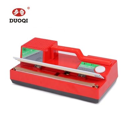 DUOQI SF-270 Κόκκινο χρώμα χειροκίνητο πλαστικό χειροκίνητο σφραγιστή για ευέλικτες συσκευασίες